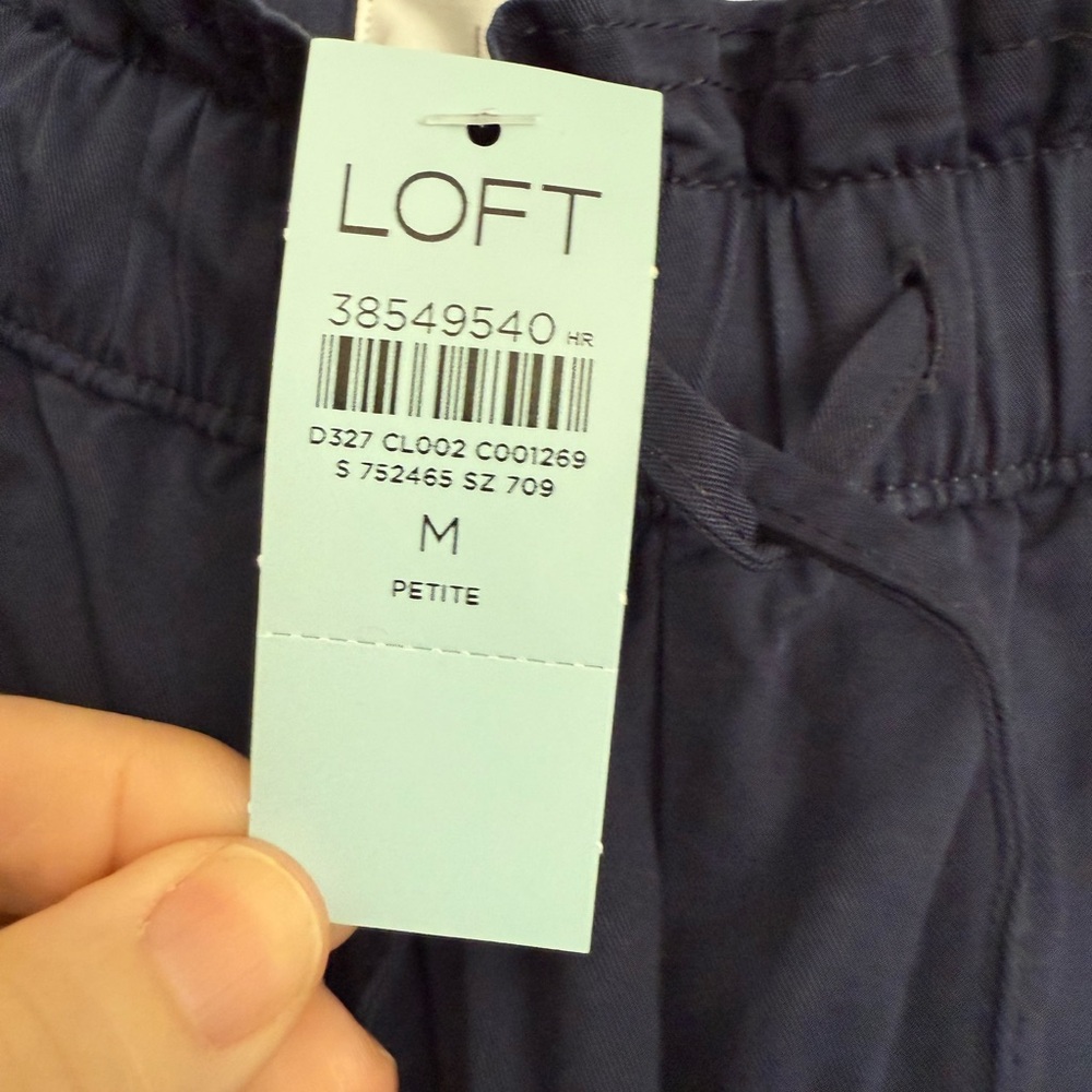 LOFT Navy Wide Leg Pants - Picture 9 of 12